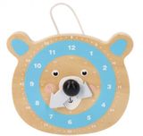 Adam Toys Náučné drevené hodiny - Medvedík