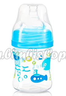 BabyOno Antikoliková fľaštička so širokým hrdlom - modrá