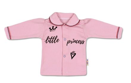 Baby Nellys Bavlnená košieľka Little Princess - růžová, veľ. 68