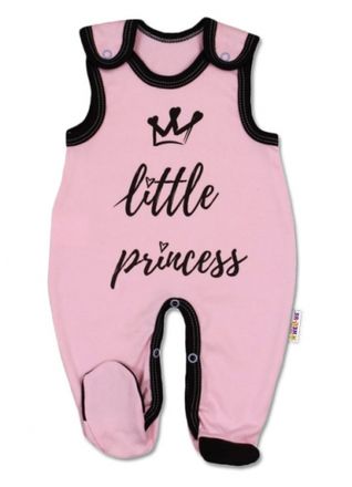 Baby Nellys Dojčenské bavlnené dupačky, ružové, veľ. 74 - Little Princess