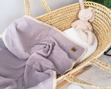 Baby Nellys Luxusná dvojvrstvová mušelínová detská deka, 75 x 100 cm, sivá

