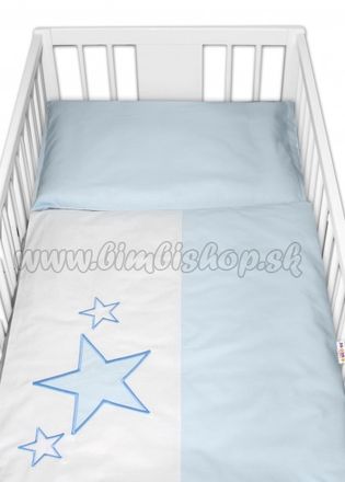 Baby Nellys Obliečky do postieľky Baby Stars - modré
