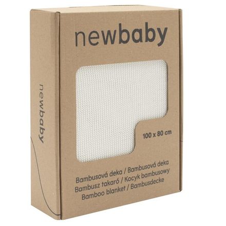 Bambusová pletená deka New Baby 100x80 cm cream smotanová 
