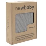 Bambusová pletená deka New Baby 100x80 cm grey sivá 