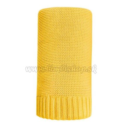 Bambusová pletená deka NEW BABY 100x80 cm žltá Žltá 