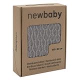 Bambusová pletená deka New Baby so vzorom 100x80 cm grey sivá 
