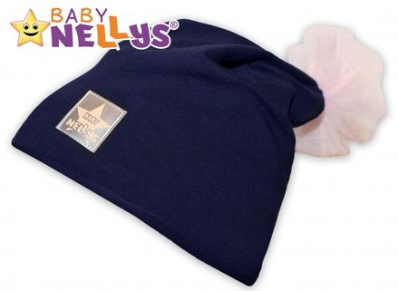 Bavlnená čiapočka Tutu květinka Baby Nellys ® - granátová