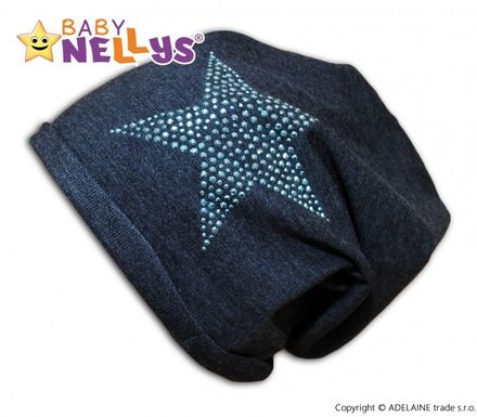Bavlnená čiapočka Baby Nellys ® - Hviezda modrá