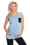 Be MaaMaa Tehotenské, dojčiace 3/4 pyžamo - modré, čierne, veľ. L/XL