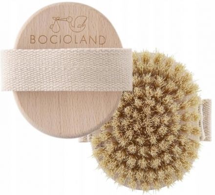 BocioLand Drevená velká kefa s pevným prírodným vlasom, prírodná