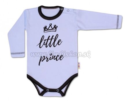 Baby Nellys Body dlhý rukáv, Little Prince - modré, veľ. 62