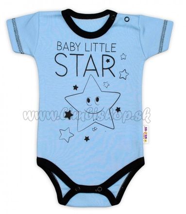 Body krátky rukáv Baby Nellys, Baby Little Star - modré