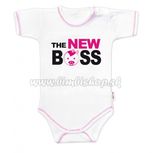 Body krátky rukáv s vtipným textom Baby Nellys, The New Boss