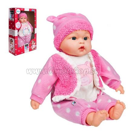 Česky hovoriaca a spievajúca detská bábika PlayTo Anička 46 cm ružová 