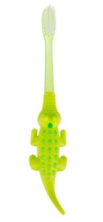Detská zubná kefka Akuku - Kookodýl, zelená