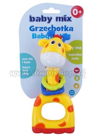 Detské hrkálka Baby Mix žltá žirafa Žltá 