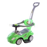 Detské odrážadlo s vodiacou tyčou 3v1 Baby Mix Mega Car zelené zelená 