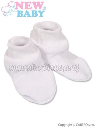 Detské papučky New Baby biele biela 62 (3-6m)