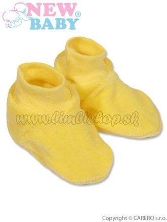 Detské papučky New Baby žlté Žltá 62 (3-6m)