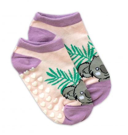 Detské ponožky s ABS Koala, veľ. 31/34 - sv. ružové