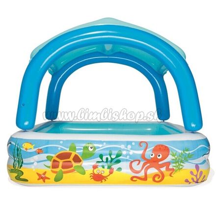 Detský nafukovací bazén so strieškou Bestway more multicolor 