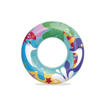 Detský nafukovací kruh Bestway 51cm Delfíny multicolor 