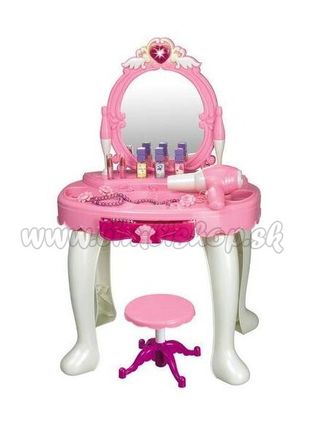 Detský toaletný stolík so stoličkou Baby Mix Sandra ružová 