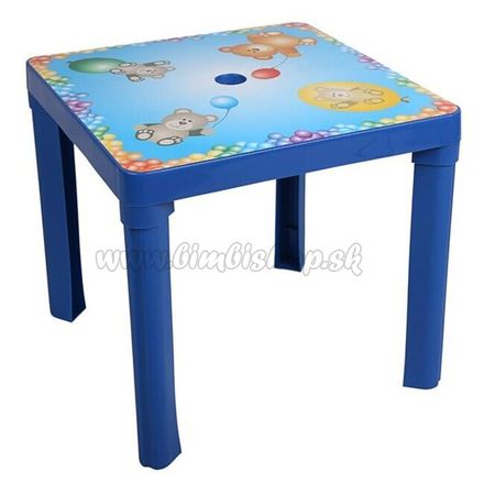 Detský záhradný nábytok - Plastový stôl modrý modrá 