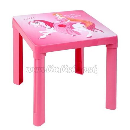Detský záhradný nábytok - Plastový stôl ružový ružová 