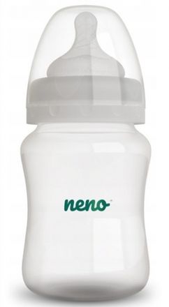Dojčenská antikoliková fľaštička Neno Bottle, 150 ml - biela
