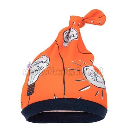 Dojčenská bavlnená čiapočka New Baby skvelý nápad oranžová 68 (4-6m)