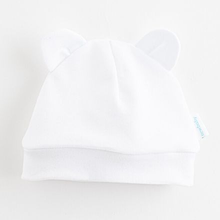 Dojčenská bavlnená čiapočka New Baby Kids biela 56 (0-3m)
