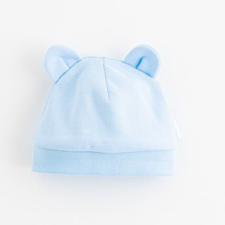 Dojčenská bavlnená čiapočka New Baby Kids modrá 56 (0-3m)