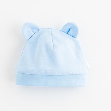 Dojčenská bavlnená čiapočka New Baby Kids modrá 62 (3-6m)