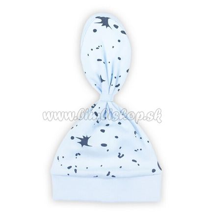 Dojčenská  bavlnená čiapočka-šatka Nicol Max light modrá 56/62