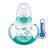 Dojčenská fľaša na učenie NUK s kontrolou teploty 150 ml zelená 