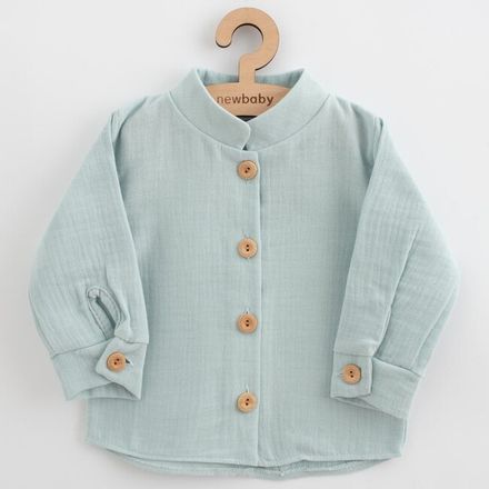 Dojčenská mušelínová košeľa New Baby Soft dress mätová podľa obrázku 62 (3-6m)