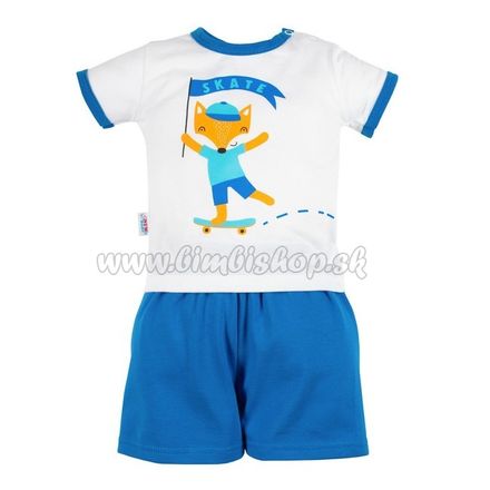 Dojčenská súprava tričko a kraťasky New Baby Líška modrá 68 (4-6m)