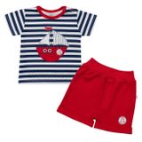 Dojčenská súprava tričko a kraťasky New Baby Marine modrá 56 (0-3m)