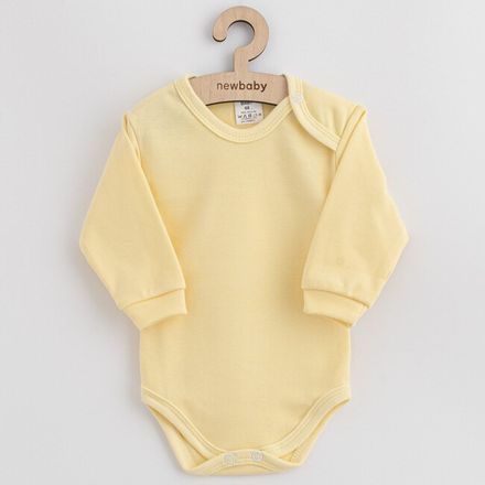 Dojčenské bavlnené body New Baby žltá Žltá 62 (3-6m)