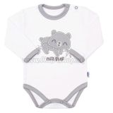 Dojčenské bavlnené body s dlhým rukávom New Baby Cute Bear biela 86 (12-18m)