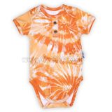 Dojčenské bavlnené body s krátkym rukávom Nicol Tomi oranžová 80 (9-12m)