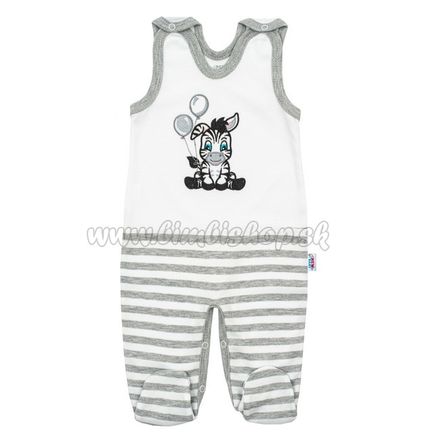 Dojčenské bavlnené dupačky New Baby Zebra exclusive biela 74 (6-9m)