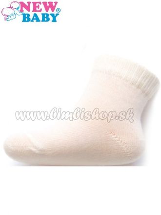 Dojčenské bavlnené ponožky New Baby biele biela 56 (0-3m)