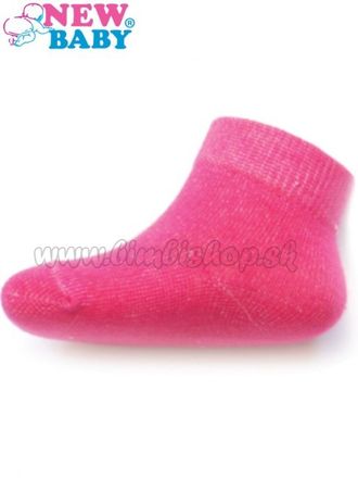 Dojčenské bavlnené ponožky New Baby ružové ružová 56 (0-3m)
