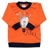 Dojčenské bavlnené tričko New Baby skvelý nápad oranžová 56 (0-3m)