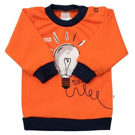 Dojčenské bavlnené tričko New Baby skvelý nápad oranžová 62 (3-6m)