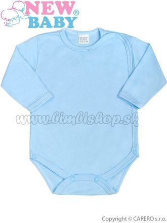 Dojčenské body celorozopínacie New Baby Classic modré modrá 50