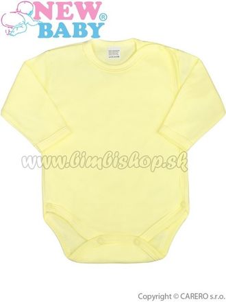 Dojčenské body celorozopínacie New Baby Classic žlté Žltá 50