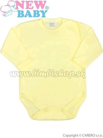 Dojčenské body celorozopínacie New Baby Classic žlté Žltá 62 (3-6m)